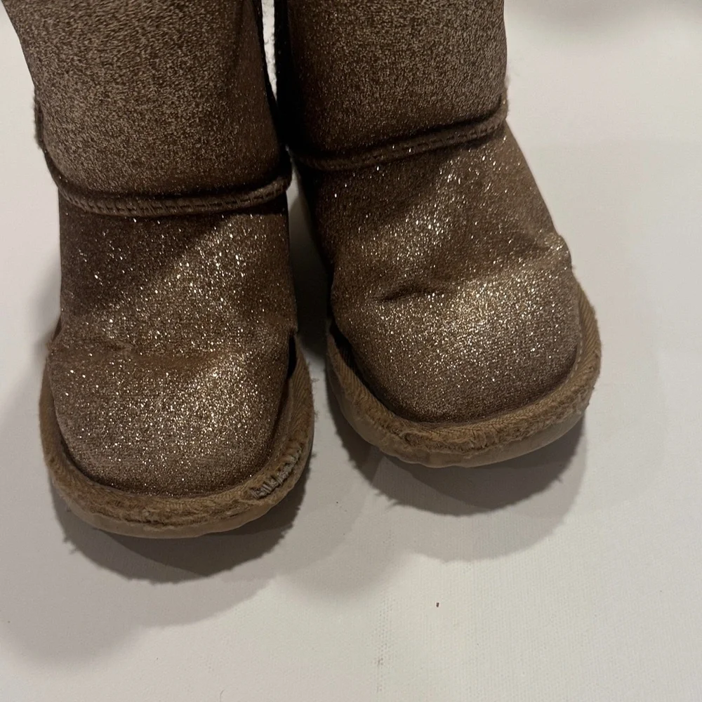 UGG Glittery Tan Boots with Plush Lining